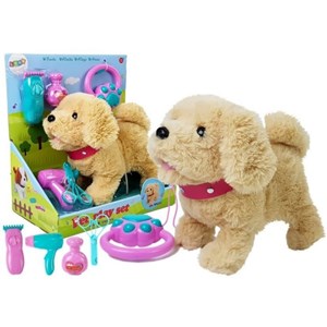 عروسک رباتیک سگ کنترلی سخنگو و موزیکال قهوه ای Pet Play Set Toys _اسباب بازی ربات